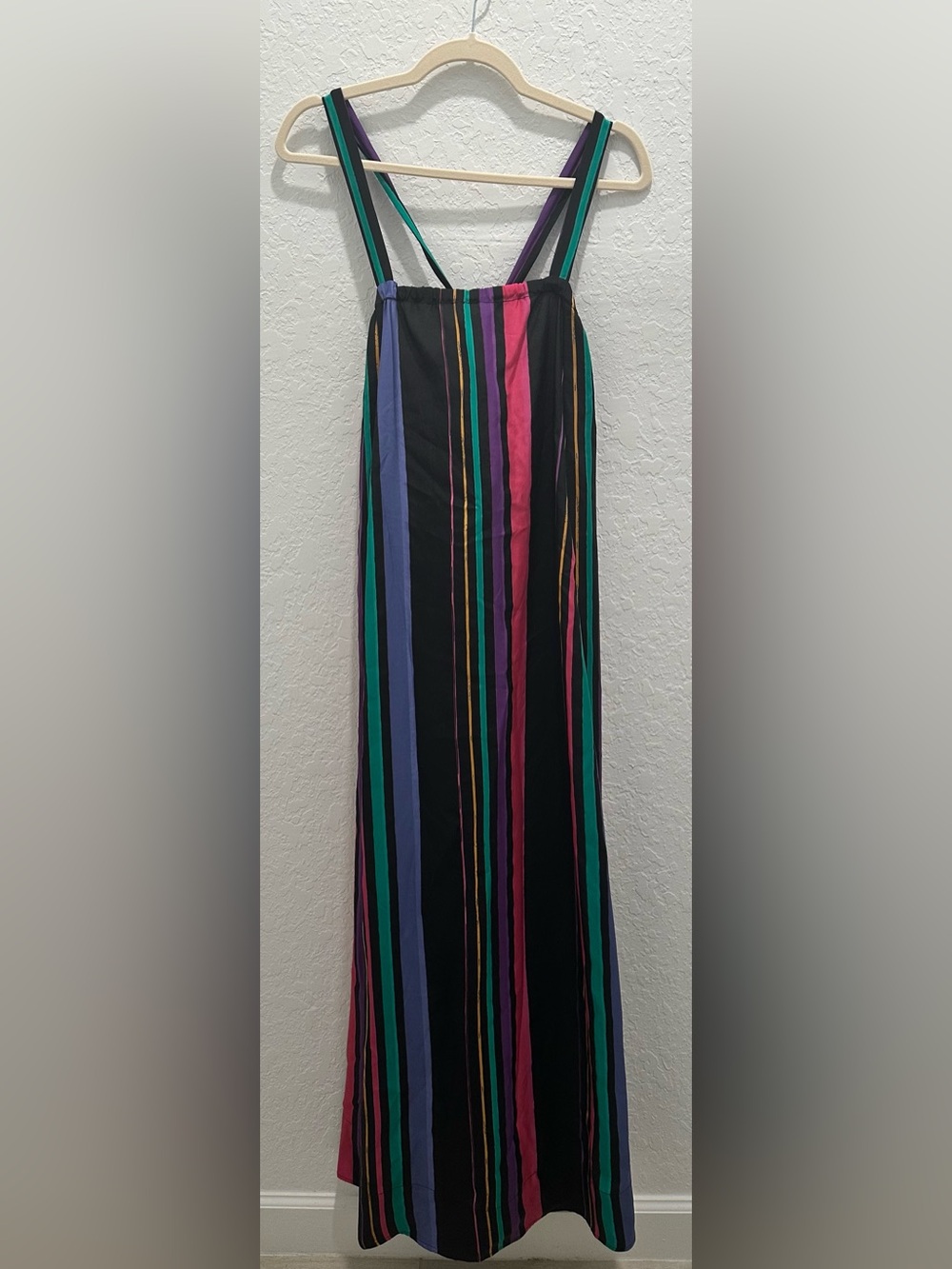 NWOT Coniglio Palm Beach Low Back Tie Silk Maxi Dress